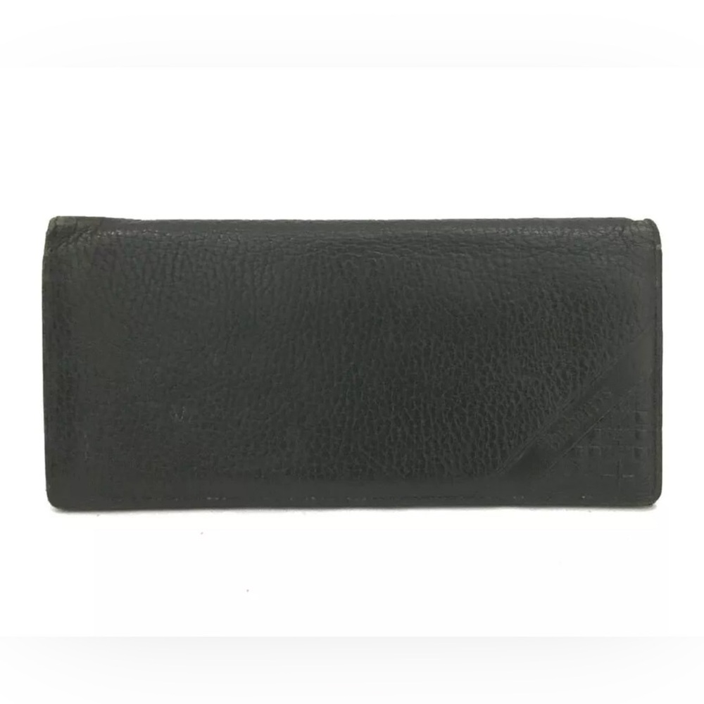 Burberrys Logo Leather Long Bifold Wallet